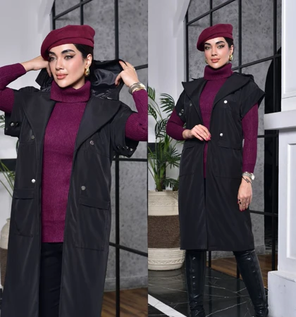 وست داخل آستر کلاهدار سانتانا زنانه