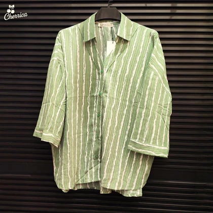 شومیز راه راه یقه هفت زنانه کد 36