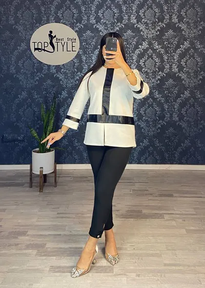 بلوز چرم دوزی شده کد : 7779