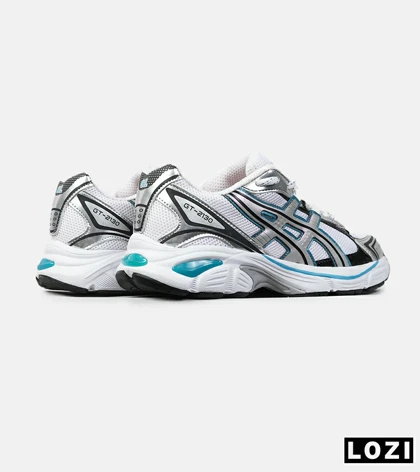 کفش کتانی مردانه و زنانه سفید آبی ASICS GT-2130 مدل 8499