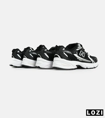کفش کتانی مردانه و زنانه مشکی سفید NEW BALANCE 530