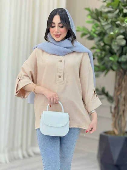 مانتو دو دکمه بغل چاک