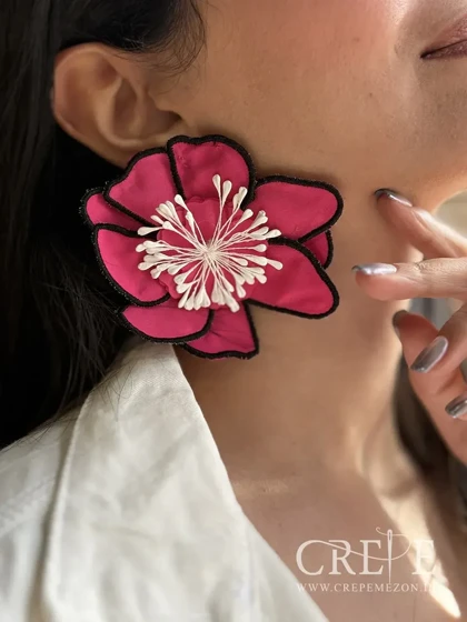 گوشواره پارچه ای طرح گل