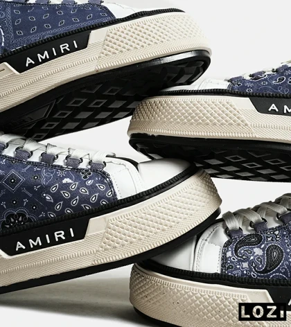 کفش اسنیکرزآبی سفید Amiri Vintage