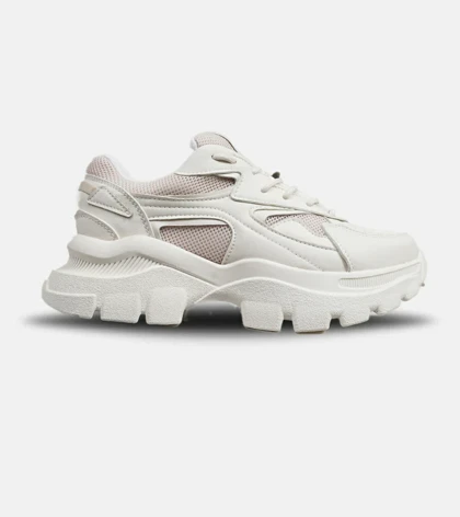کفش کتانی مردانه کرم BERSHKA