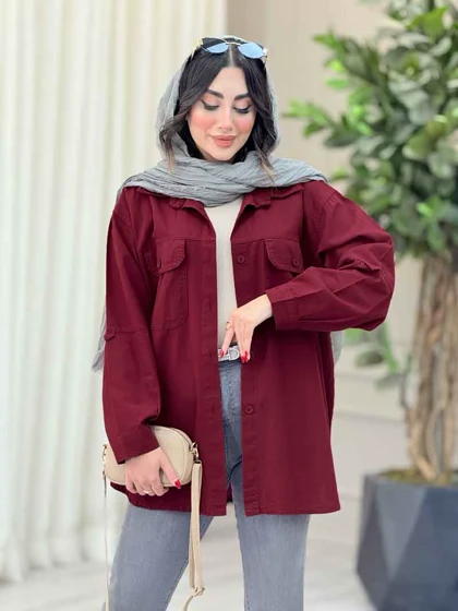 مانتو دو جیب پاکتی نفس