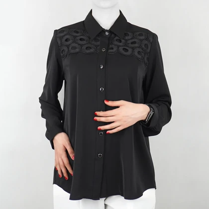 شومیز زنانه سرشانه طرحدار