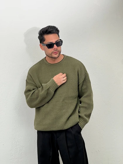 بافت باکسی یقه گرد