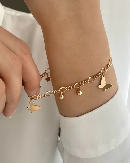 دستبند آویز پروانه ژوپینگ
