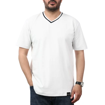 تیشرت آستین کوتاه یقه هفت مردانه کاکتوس مدل 2612542