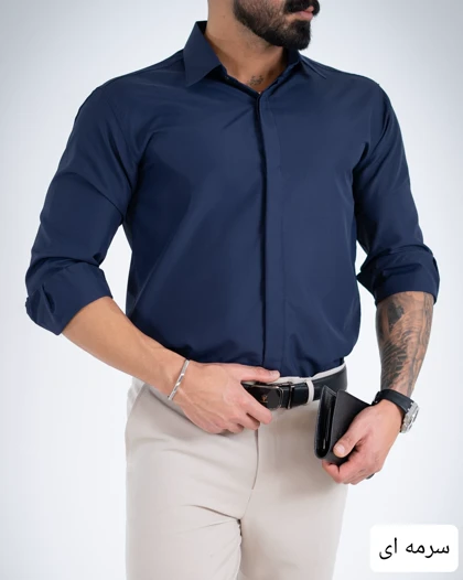 پیراهن مردانه پارچه ای ساده_کد4502