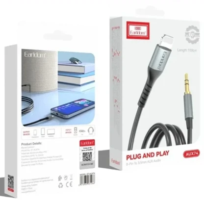 کابل تبدیل لایتنینگ به AUX ارلدام Earldom مدل ET-AUX74 طول 1 متر