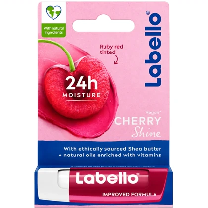 بالم لب لابلو Labello مدل Shine رطوبت‌رسانی 24 ساعته و حاوی ویتامین E