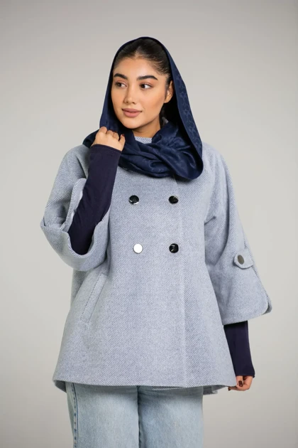 پالتو یقه ایستاده 6 دکمه