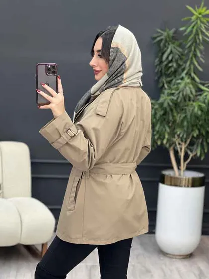 بارانی یقه دوبل شش دکمه