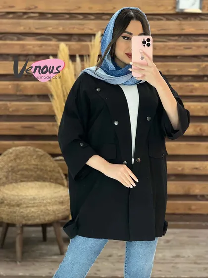 مانتو یقه دکمه دار لینن