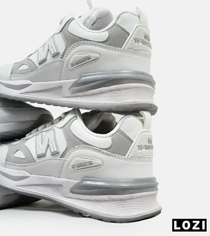کفش کتانی مردانه سفید طوسی NEW BALANCE yg niubailun