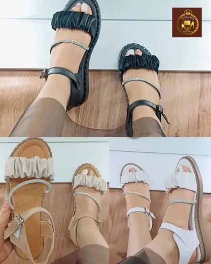 صندل دو تیکه نگینی تابستانه زنانه جمشیدی