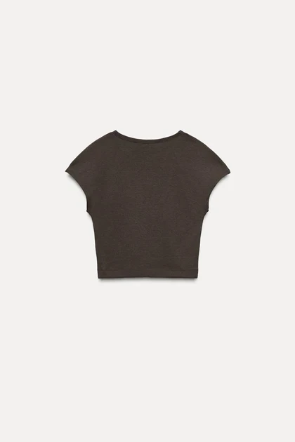 کراپ تاپ نخی Zara Cap Sleeve335