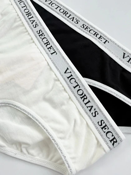 شورت اسلیپ زنانه نخ پنبه کمر کش شاین بسته 2 عددی ویکتوریا سکرت Victoria's Secret