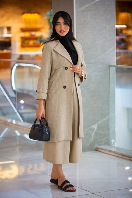 مانتو دیپلمات ژیله دار بلند