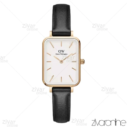 ساعت دنیل ولینگتون زنانه قاب رزگلد صفحه سفید بند چرم 103872