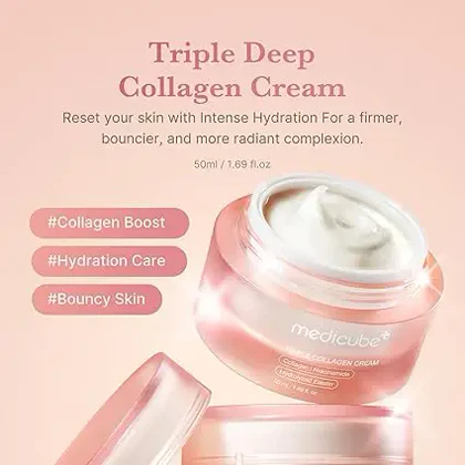 ژل کرم آبرسان و تقویت کننده کلاژن مدی کیوب 50 میلی‌لیتر (Medicube Triple Collagen Cream)