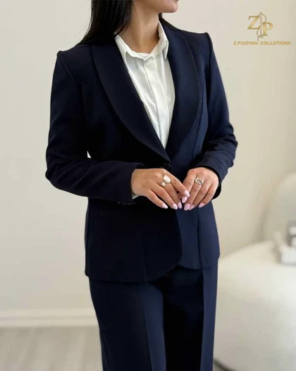 کت و شلوار زنانه کرپ کارلی