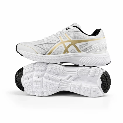 کفش کتانی اسیکس کایانو سفید طلایی کد 295084