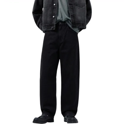 شلوار جین مردانه بگ استایل مشکی pull & bear کد 317 سایز 30