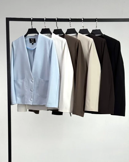 کت یقه هفت دکمه پارچه ای  کد 100172