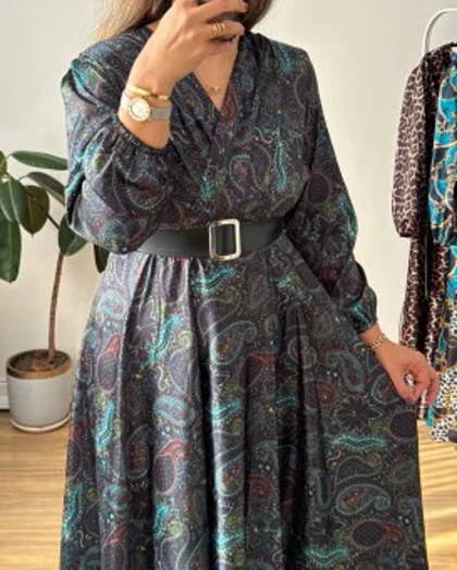 پیراهن مزونی ساتن مهناز
