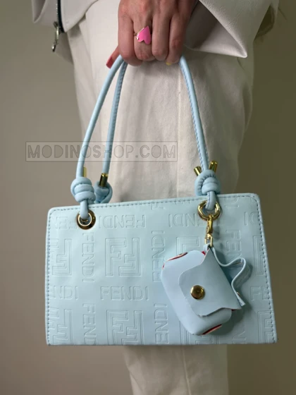 کیف دسته گره طرح فندی همراه کیف آویز کد 2205