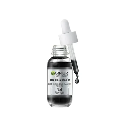 سرم ضد جوش و لایه‌بردار زغالی گارنیر – Garnier AHA BHA Charcoal Serum