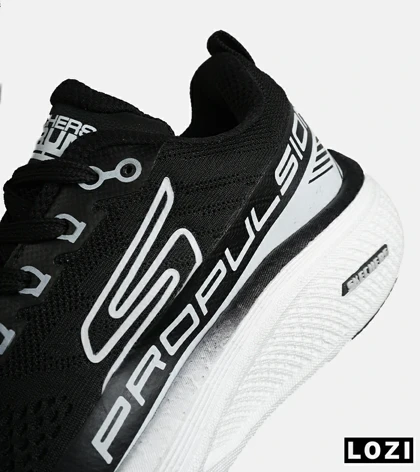 کفش کتانی طبی ورزشی مشکی سفید SKECHERS Propulsion مدل 7859