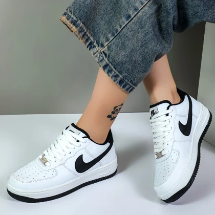 کتانی نایک ایرفورس مردانه nike air force رنگ سفید کد 6222