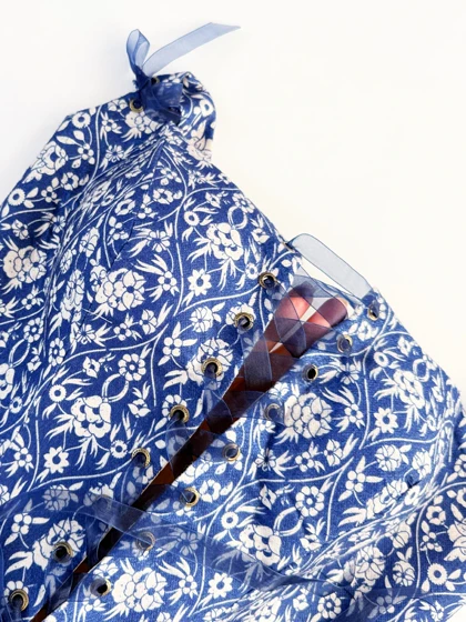 کراپ تاپ مجلسی فنردار گلیمی جلو باز بندی