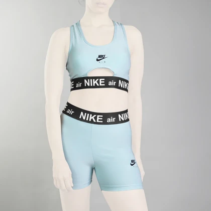 ست نیم‌تنه و کشاله بند ورزشی زنانه نایک مدل VHD-3E792 آبی روشن