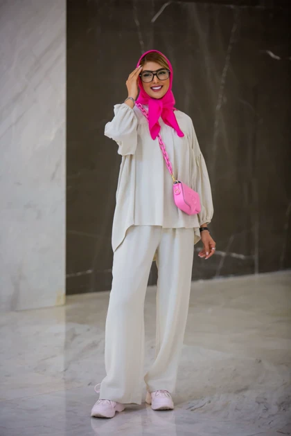 مانتو شلوار کراش سینه چین
