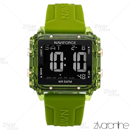 ساعت اورجینال ناوی فورس NaviForce دیجیتالی مربعی سبز 106944