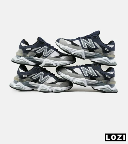 کفش کتانی مردانه و زنانه سرمه ای طوسی NEW BALANCE 9060 مدل 7316
