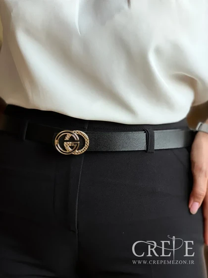 شلوار کرپ دوبل فلرکمردار قد 106