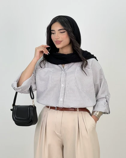 شومیز راه راه آیدا(101)کد:5211