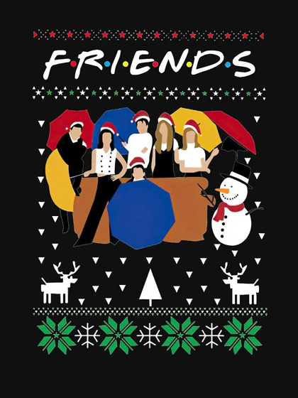 تیشرت friends طرح FRIENDS UGLY CHRISTMAS کد 107727
