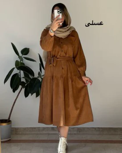 پیراهن مانتویی پاییزه سوین