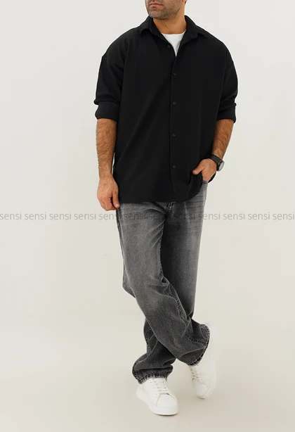 پیراهن مردانه جلو دکمه کج راه کد20000059