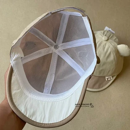 کلاه نوزادی لبه متحرک طرح خرس