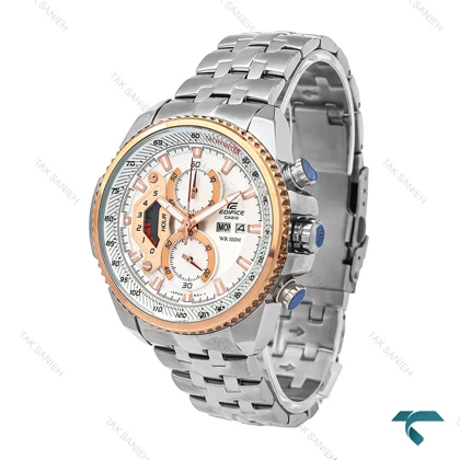 ساعت مچی ادیفایس Ef558 کاسیو رزگلد نقره ای Casio-6180-G