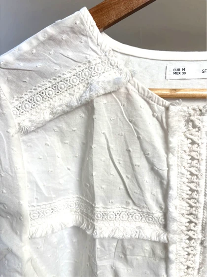 تیشرت سفید خامه دوزی sefra