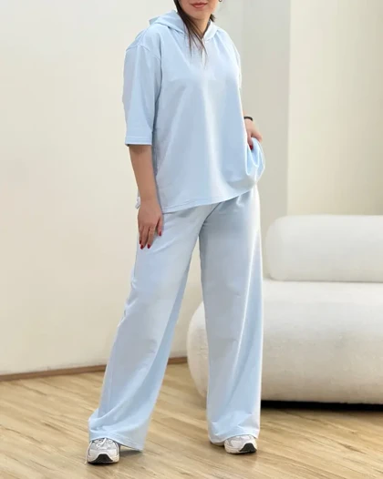 ست تیشرت وشلوار گاکسی وایت